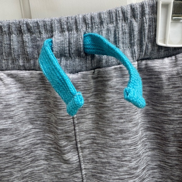 Batman 3T Girls Gray and Blue Stripe Joggers Sweatpants with Pockets - Picture 2 of 8